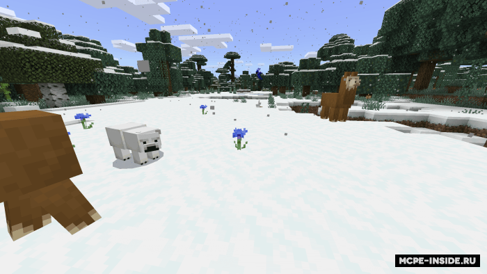 Снежок номер 2. Снежная жаба в МАЙНКРАФТЕ. Майнкрафт пе снежный мир. Снегопад майнкрафт. Мод на снег в майнкрафт пе.