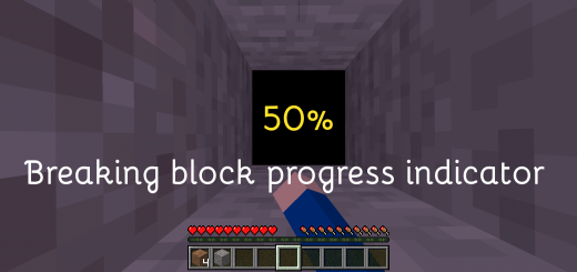 Индикатор прогресса ломания блока