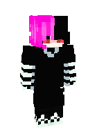 Black and pink hair girl