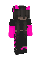 Pink neon demon girl