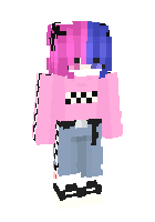 Blue and pink cute girl